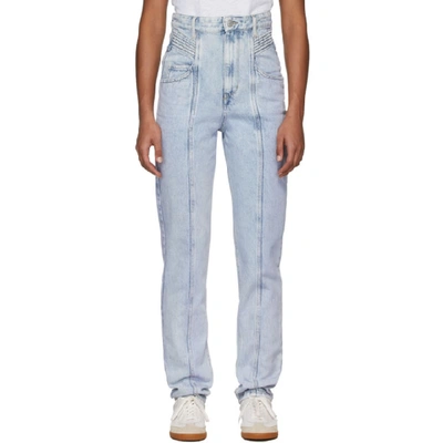 Isabel Marant Étoile Henoya High Waist Cotton Denim Jeans In Lilac