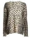 R13 Cheetah Cashmere Crewneck Sweater,060042706735