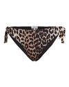 GANNI Recycled Leopard Bikini Bottoms,060044753959