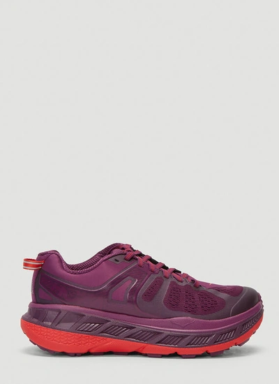 Hoka One One Stinson Sneakers In Purple In Red