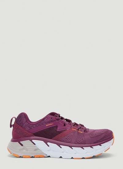 Hoka One One Gaviota Sneakers In Purple In Red