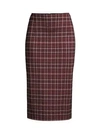 HUGO BOSS Vecka Super Stretch Check Pencil Skirt