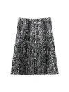 BURBERRY Rersby Leopard Print Pleated Skirt