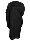ISSEY MIYAKE Curved Cape-Sleeve Dress