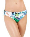 LA BLANCA IN THE MOMENT RUCHED-WAIST HIPSTER BIKINI BOTTOMS WOMEN'S SWIMSUIT