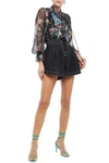 ZIMMERMANN RUFFLED FLORAL-PRINT SILK-CREPON BLOUSE,3074457345621536097