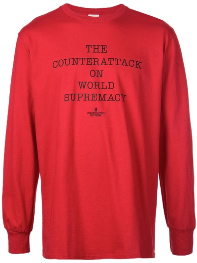 Supreme Udc Public Enemy Counterattack T-shirt In Red