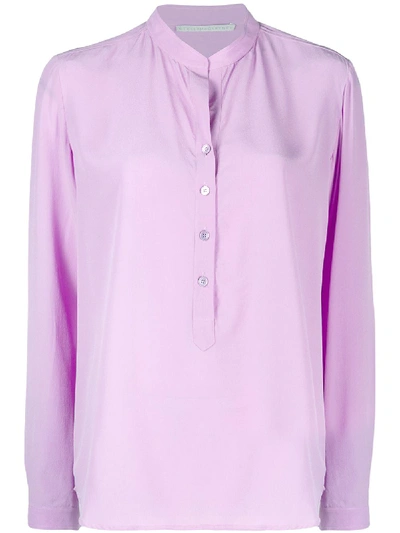 Stella Mccartney Eva Silk Shirt In Purple