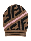 Fendi Beanie Mit "zucca"-muster In Brown