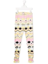 Emilio Pucci Junior All-over Print Leggings In White