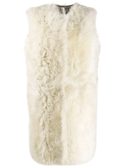 Yves Salomon Reversible Shearling Coat In Neutrals