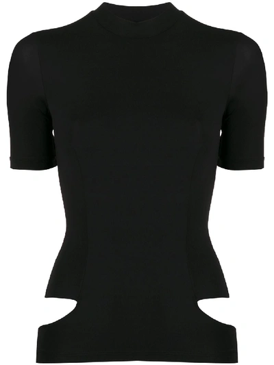 Ben Taverniti Unravel Project Cut-out Slim-fit T-shirt In Black