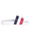 Moncler Basile Rubber Slide Sandals In White