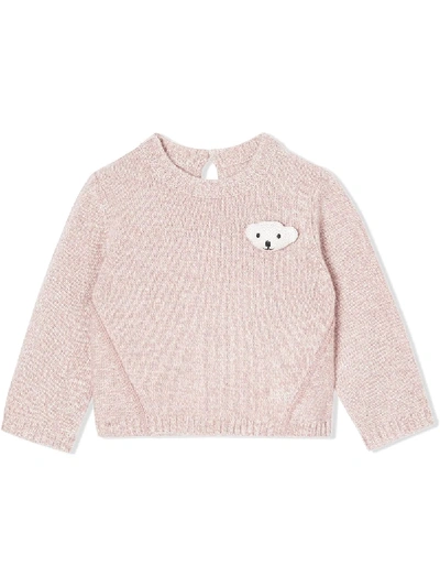 Burberry Thomas Bear Knitted Jumper In Pink