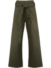 DELADA HIGH-WAISTED BELTED TROUSERS