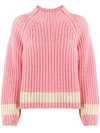 Essentiel Antwerp Antwerp Venezia Pink Ribbed Wool-blend Sweater