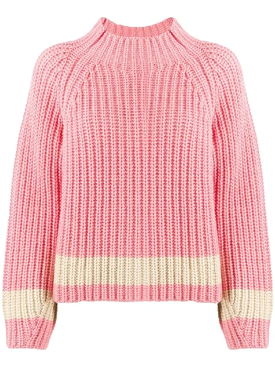 Essentiel Antwerp Antwerp Venezia Pink Ribbed Wool-blend Sweater