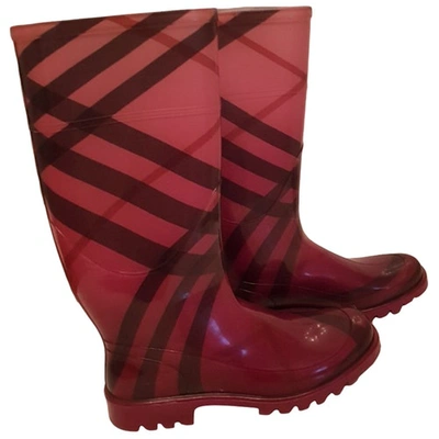 Pre-owned Burberry Red Boots