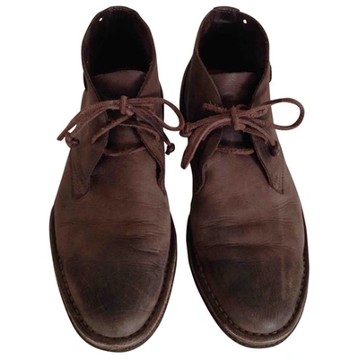 Pre-owned Cycle Leather Lace Ups In Brown