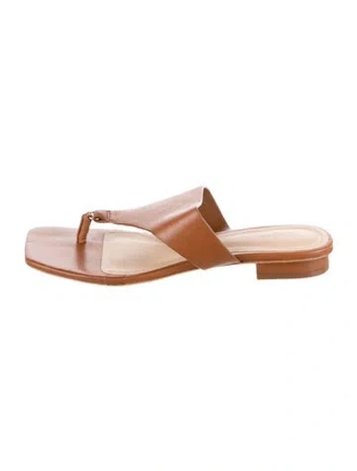 Pre-owned 22élevé Leather Sandals In Brown