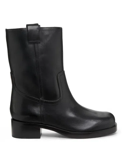22élevé Women's 40mm Leather Motorcycle Boots In Black