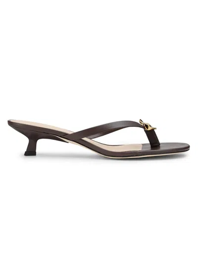 22élevé Women's 40mm Leather Sandals In Black