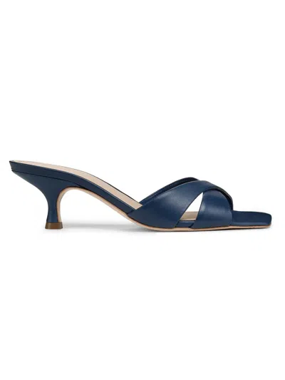 22élevé Women's 55mm Leather Sandals In Blue