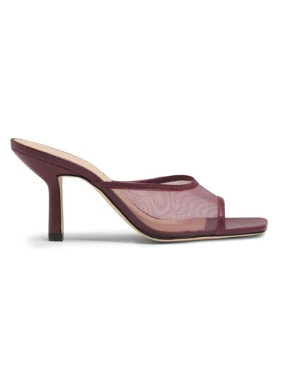 22élevé Women's 75mm Mesh Sandals In Burgundy