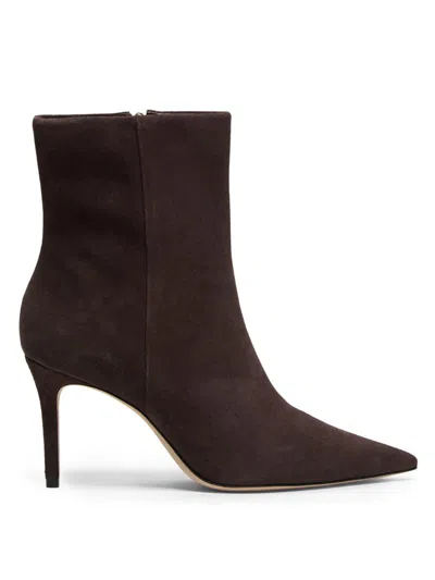 22élevé Women's 85mm Suede Stiletto Booties In Brown