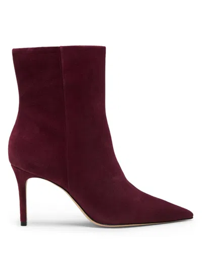 22élevé Women's 85mm Suede Stiletto Booties In Purple