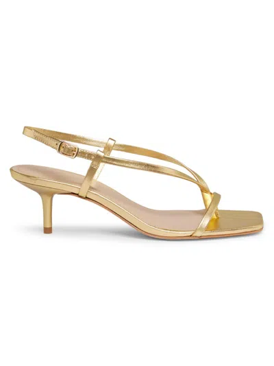 22élevé Women's Barely There 50mm Leather Sandals In Gold