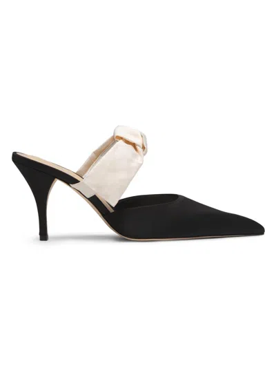22élevé Women's Bow-detailed 85mm Satin Mules In Black