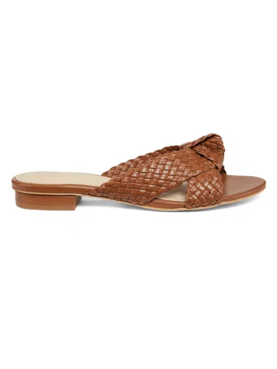 22élevé Women's Braided Knot Leather Sandals In Brown