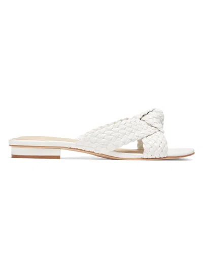 22élevé Women's Braided Knot Leather Sandals In White