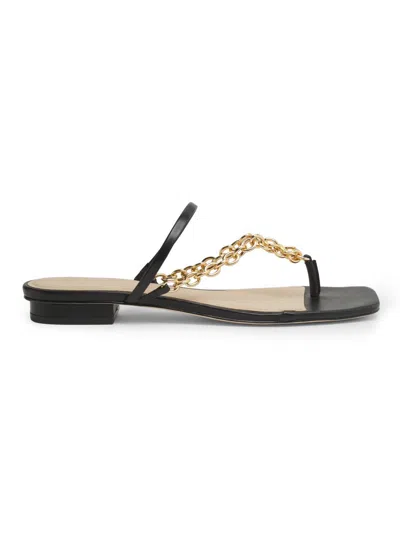 22élevé Women's Chain-detailed Leather Sandals In Black