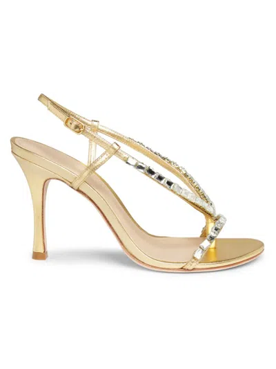 22élevé Women's Gem Metallic Nappa Leather Sandals In Gold