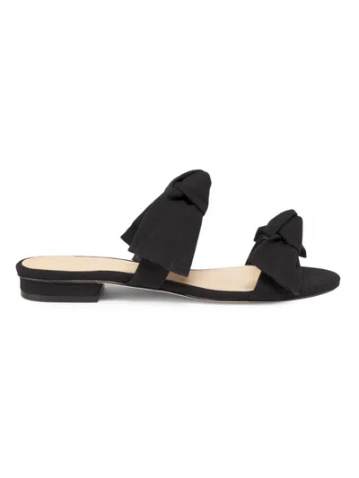 22élevé Women's Linen Bow Sandals In Black