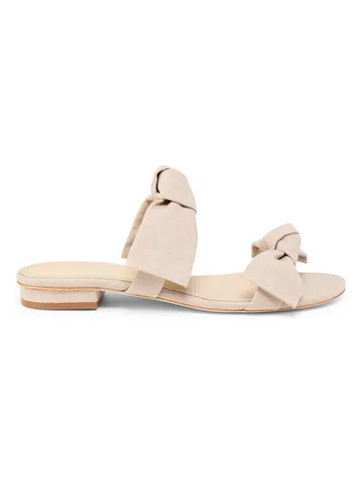 22élevé Women's Linen Bow Sandals In Neutral
