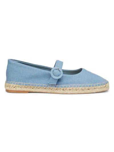 22élevé Women's Mary Jane Denim Espadrilles In Blue