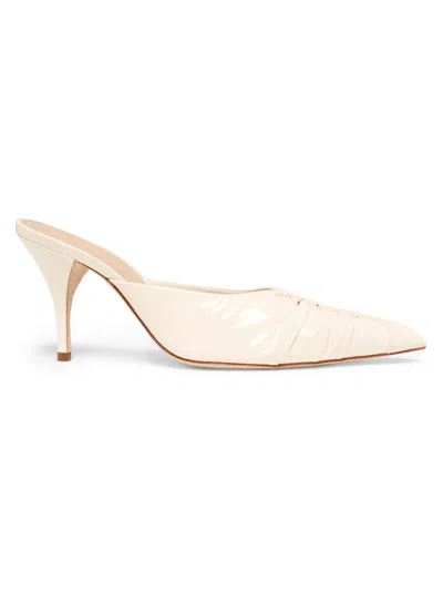 22élevé Women's Ruched 85mm Patent Leather Mules In Neutral