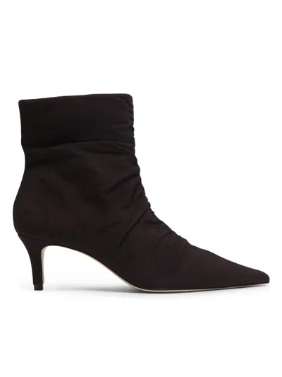 22élevé Women's Ruched Suede Booties In Brown