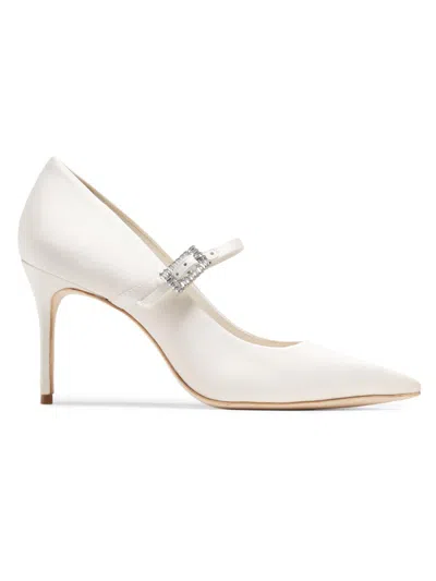 22élevé Women's Satin 90mm Pumps In White