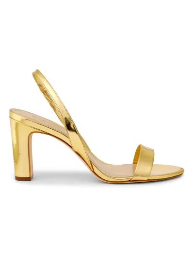 22élevé Women's Slingback 85mm Leather Sandals In Gold