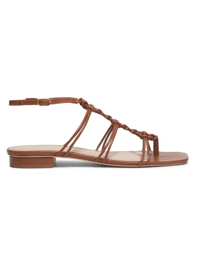 22élevé Women's Strappy Gladiator Leather Sandals In Brown