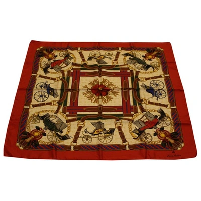 Pre-owned Brooks Brothers Silk Handkerchief In Red