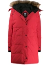 Canada Goose Long Sleeve Padded Coat In Red