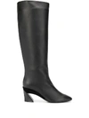 Ferragamo Antea 70mm Knee-high Boots In Black