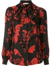 TORY BURCH PRINTED BOW BLOUSE