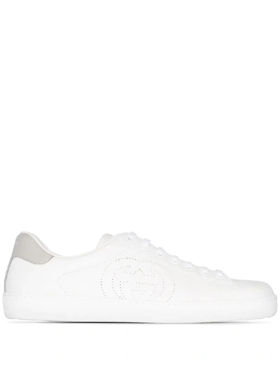 Gucci White Ace Low Top Sneakers