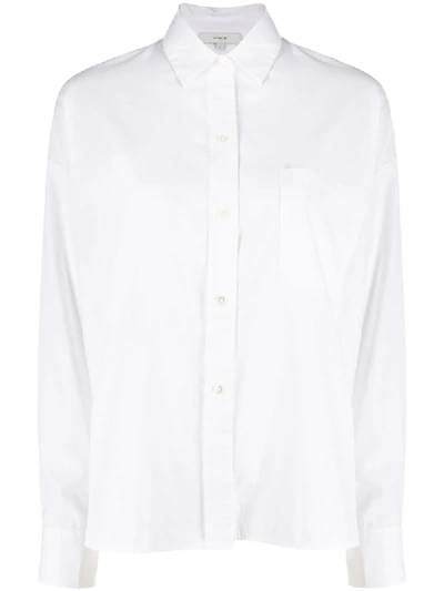 Vince Pointed Collar Shirt In White